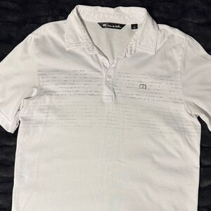 Travis Mathew White Golf Polo Shirt